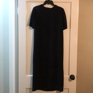Zara black midi dress with sheer overlay size xs